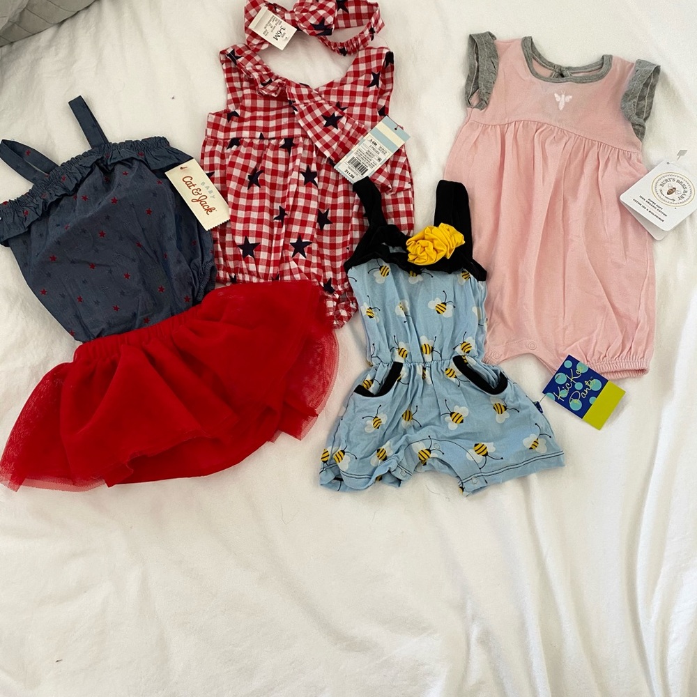 Kickee Pants Cat Jack Burts Bees Summer lot